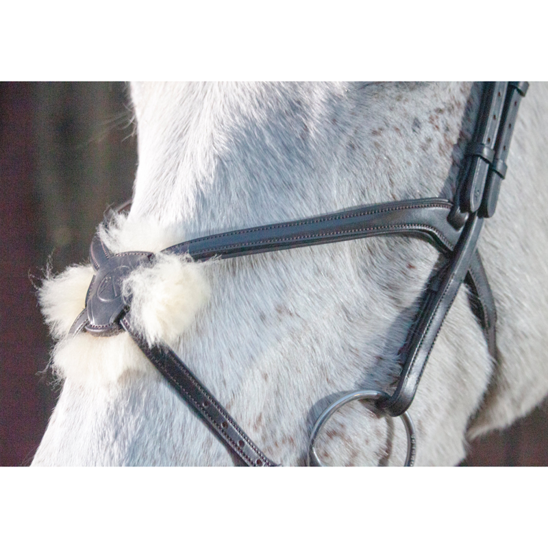 Henry James Sheepskin Grackle Bridle - Black-3